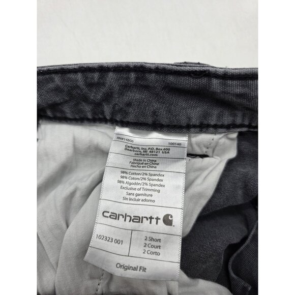Carhartt Pants Womens 2 Short Original Fit Straight Leg Utility Work Spring 18 - Picture 4 of 9